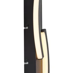 QAZQA Led-Wandleuchten|Wandleuchten*Design Wandleuchte Schwarz 3-Stufen-Dimmbar 2-Licht - Bummy