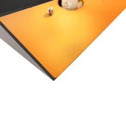 QAZQA Wandleuchten|Wohnzimmerlampen*Design Wandleuchte Schwarz mit Goldener Innenseite - Fold
