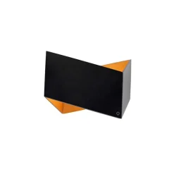 QAZQA Wandleuchten|Wohnzimmerlampen*Design Wandleuchte Schwarz mit Goldener Innenseite - Fold