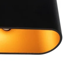 QAZQA Schlafzimmerlampen|Küchenlampen*Design Wandleuchte schwarz mit Gold - Alone R.