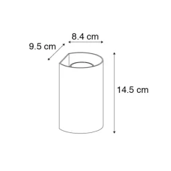 QAZQA Schlafzimmerlampen|Küchenlampen*Design Wandleuchte Schwarz Rund GU10 50mm - Sabbir
