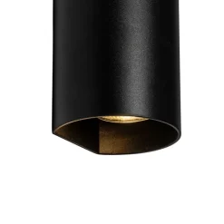 QAZQA Schlafzimmerlampen|Küchenlampen*Design Wandleuchte Schwarz Rund GU10 50mm - Sabbir