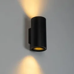 QAZQA Wandleuchten|Wohnzimmerlampen*Design Wandleuchte schwarz - Sab Honey