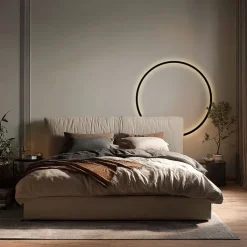 QAZQA Esszimmerlampen|Wohnzimmerlampen*Design Wandleuchte Schwarz 67cm inkl. LED 3-Stufen Dimmbar - Anello