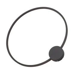 QAZQA Esszimmerlampen|Wohnzimmerlampen*Design Wandleuchte Schwarz 67cm inkl. LED 3-Stufen Dimmbar - Anello