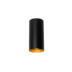 QAZQA Wandleuchten|Wohnzimmerlampen*Design Wandleuchte Schwarz mit Gold GU10 50mm - Sab