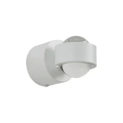 QAZQA Led-Wandleuchten|Wandleuchten*Design Wandleuchte Weiß inkl. LED IP44 - Lens