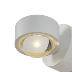 QAZQA Led-Wandleuchten|Wandleuchten*Design Wandleuchte Weiß inkl. LED IP44 - Lens