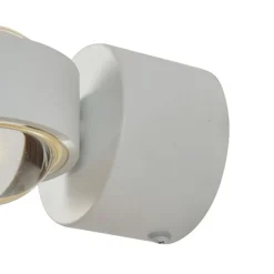 QAZQA Led-Wandleuchten|Wandleuchten*Design Wandleuchte Weiß inkl. LED IP44 - Lens