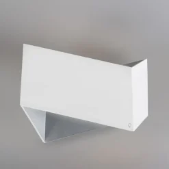 QAZQA Wandleuchten|Wohnzimmerlampen*Design Wandleuchte Weiß mit silberner Innenseite - Fold
