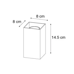 QAZQA Wandleuchten|Wohnzimmerlampen*Design Wandleuchte weißes Quadrat - Sabbir