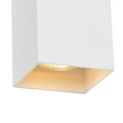 QAZQA Wandleuchten|Wohnzimmerlampen*Design Wandleuchte weißes Quadrat - Sabbir