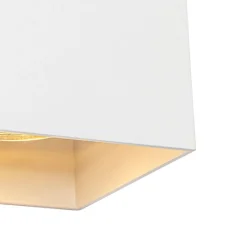 QAZQA Wandleuchten|Wohnzimmerlampen*Design Wandleuchte weißes Quadrat - Sabbir