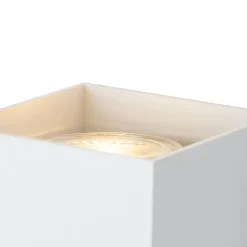 QAZQA Wandleuchten|Wohnzimmerlampen*Design Wandleuchte weißes Quadrat - Sabbir