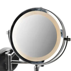 QAZQA Badezimmerlampen|Spiegel Mit Beleuchtung*Design Wandspiegel Chrom inkl. LED dunkel bis warm einstellbar IP44 - Vicino