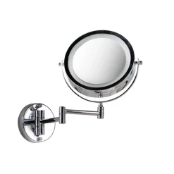 QAZQA Badezimmerlampen|Spiegel Mit Beleuchtung*Design Wandspiegel Chrom inkl. LED dunkel bis warm einstellbar IP44 - Vicino