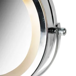 QAZQA Badezimmerlampen|Spiegel Mit Beleuchtung*Design Wandspiegel Chrom inkl. LED dunkel bis warm einstellbar IP44 - Vicino