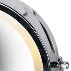 QAZQA Badezimmerlampen|Spiegel Mit Beleuchtung*Design Wandspiegel Chrom inkl. LED dunkel bis warm einstellbar IP44 - Vicino