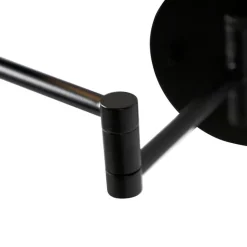 QAZQA Badezimmerlampen|Spiegel Mit Beleuchtung*Design Wandspiegel schwarz inkl. LED verstellbar IP44 mit Zugschnur - Vicino