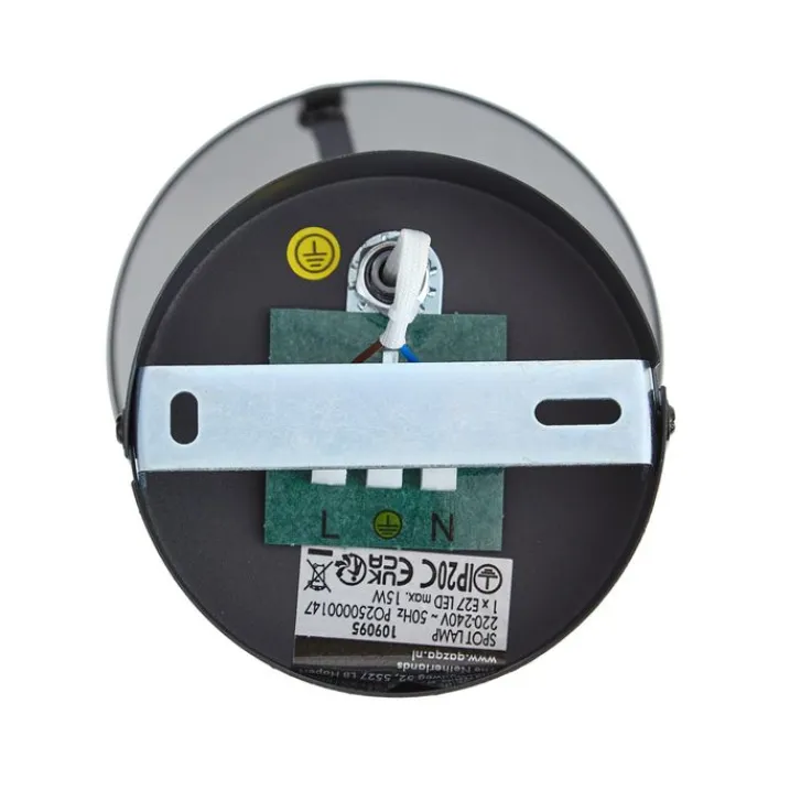 QAZQA Wandstrahler|Wandleuchten*Design Wandstrahler schwarz mit Rauchglas - Domo