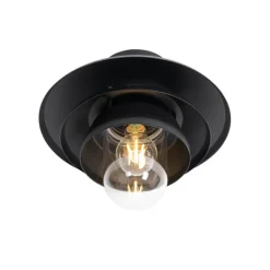 QAZQA Gartenbeleuchtung|Deckenleuchten Außen*Design-Außen-Deckenleuchte schwarz IP44 - Morty