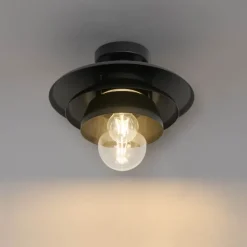 QAZQA Gartenbeleuchtung|Deckenleuchten Außen*Design-Außen-Deckenleuchte schwarz IP44 - Morty