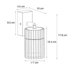 QAZQA Gartenbeleuchtung|Deckenleuchten Außen*Design-Außen-Deckenstrahler schwarz IP44 - Boris