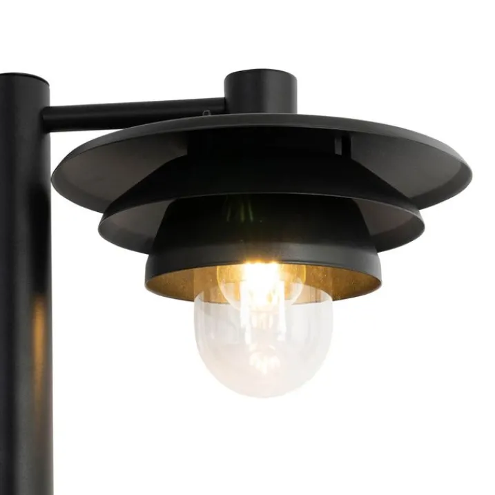 QAZQA Gartenbeleuchtung|Stehlampen Außen*Design-Außenpoller schwarz 100 cm IP44 - Morty