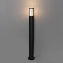 QAZQA Gartenbeleuchtung|Stehlampen Außen*Design-Außenpollerleuchte schwarz 80 cm IP44 - Boris