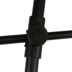 QAZQA Gartenbeleuchtung|Stehlampen Außen*Design-Außenstehleuchte schwarz IP44 mit weißem Schirm - Robbert