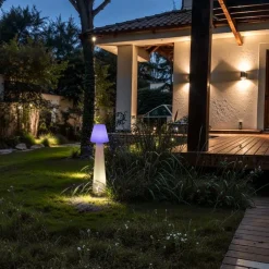 QAZQA Gartenbeleuchtung|Stehlampen Außen*Design-Außenstehleuchte weiß IP44 - Katrijn