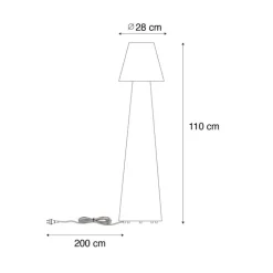 QAZQA Gartenbeleuchtung|Stehlampen Außen*Design-Außenstehleuchte weiß IP44 - Katrijn