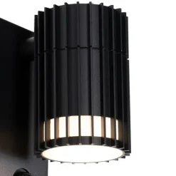 QAZQA Gartenbeleuchtung|Außenleuchten Mit Sensor*Design-Außenwandleuchte schwarz mit Bewegungssensor IP44 - Boris