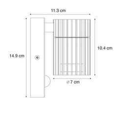 QAZQA Gartenbeleuchtung|Außenleuchten Mit Sensor*Design-Außenwandleuchte schwarz mit Bewegungssensor IP44 - Boris