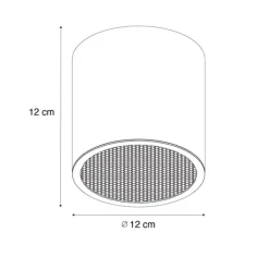 QAZQA Deckenstrahler|Aufbaustrahler*Design-Aufbaustrahler Gold GU10 111mm - Impact Honey