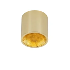 QAZQA Deckenstrahler|Aufbaustrahler*Design-Aufbaustrahler Gold GU10 111mm - Impact Honey