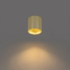 QAZQA Deckenstrahler|Aufbaustrahler*Design-Aufbaustrahler Gold GU10 111mm - Impact Honey