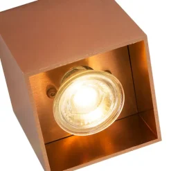 QAZQA Deckenstrahler|Aufbaustrahler*Design-Aufbaustrahler Kupfer GU10 50mm - Qubo