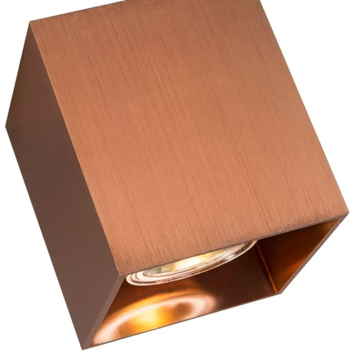 QAZQA Deckenstrahler|Aufbaustrahler*Design-Aufbaustrahler Kupfer GU10 50mm - Qubo