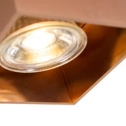 QAZQA Deckenstrahler|Aufbaustrahler*Design-Aufbaustrahler Kupfer GU10 50mm - Qubo