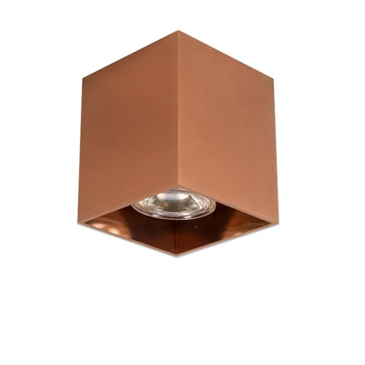 QAZQA Deckenstrahler|Aufbaustrahler*Design-Aufbaustrahler Kupfer GU10 50mm - Qubo