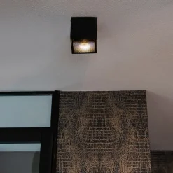 QAZQA Deckenstrahler|Aufbaustrahler*Design-Aufbaustrahler schwarz GU10 111mm - Box Honey