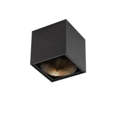 QAZQA Deckenstrahler|Aufbaustrahler*Design-Aufbaustrahler schwarz GU10 111mm - Box Honey