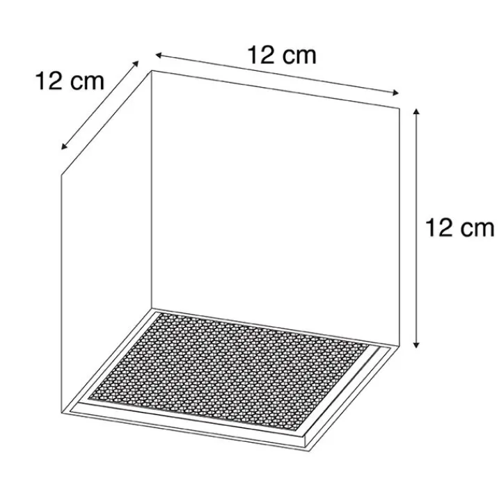 QAZQA Deckenstrahler|Aufbaustrahler*Design-Aufbaustrahler schwarz GU10 111mm - Box Honey