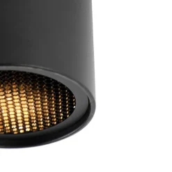 QAZQA Schlafzimmerlampen|Küchenlampen*Design-Aufbaustrahler schwarz GU10 50mm - Tubo Honey