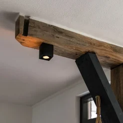 QAZQA Deckenstrahler|Aufbaustrahler*Design-Aufbaustrahler schwarz GU10 50mm - Qubo Honey