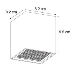 QAZQA Deckenstrahler|Aufbaustrahler*Design-Aufbaustrahler schwarz GU10 50mm - Qubo Honey