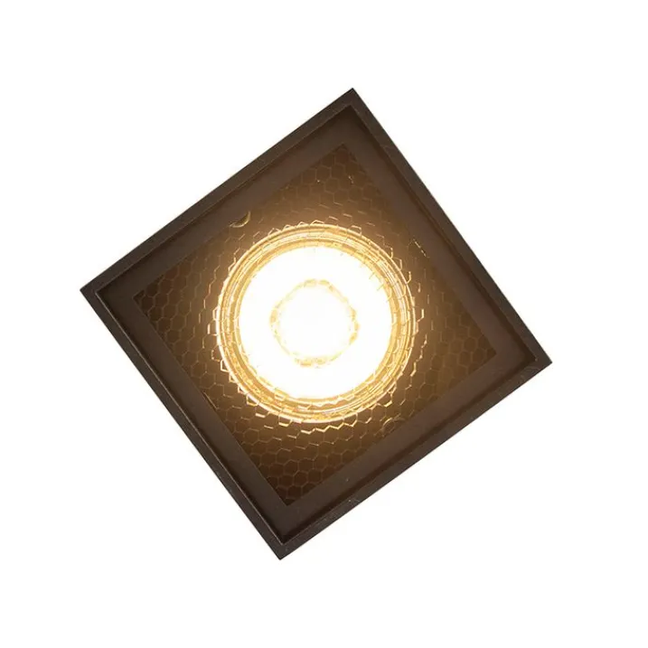 QAZQA Deckenstrahler|Aufbaustrahler*Design-Aufbaustrahler schwarz GU10 50mm - Qubo Honey