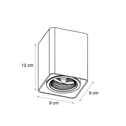 QAZQA Wandstrahler|Deckenstrahler*Design-Aufbaustrahler Schwarz GU10 70mm Dreh- und Kippbar - Vox