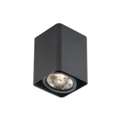 QAZQA Wandstrahler|Deckenstrahler*Design-Aufbaustrahler Schwarz GU10 70mm Dreh- und Kippbar - Vox